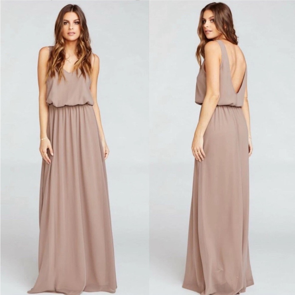 Show Me Your Mumu Kendall Maxi-Dress Lined Women's X-Small Sleeveless Brown/Tan